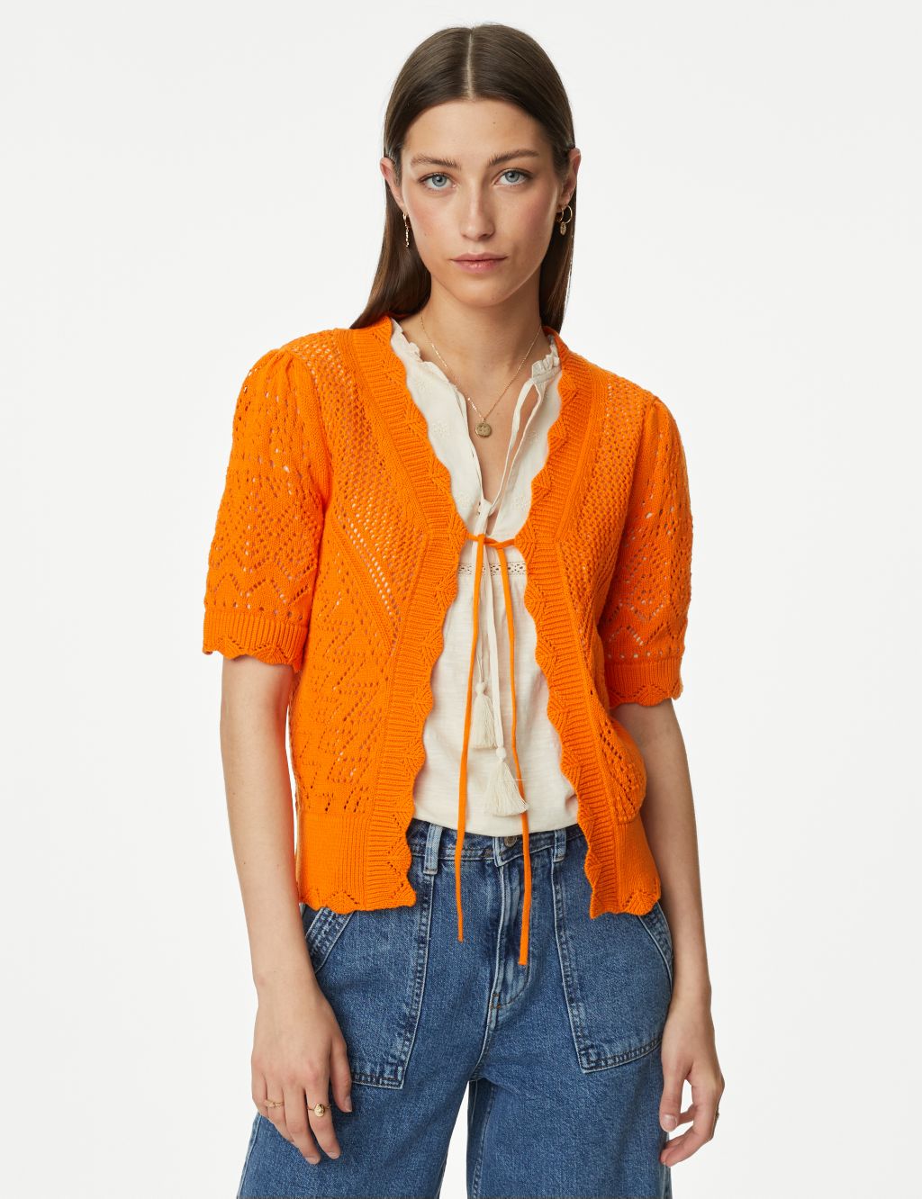 Pure Cotton Knitted V-Neck Cardigan image 3