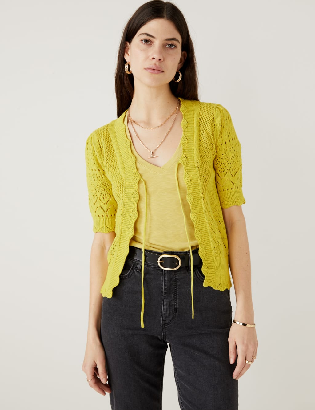 Pure Cotton Knitted V-Neck Cardigan image 2