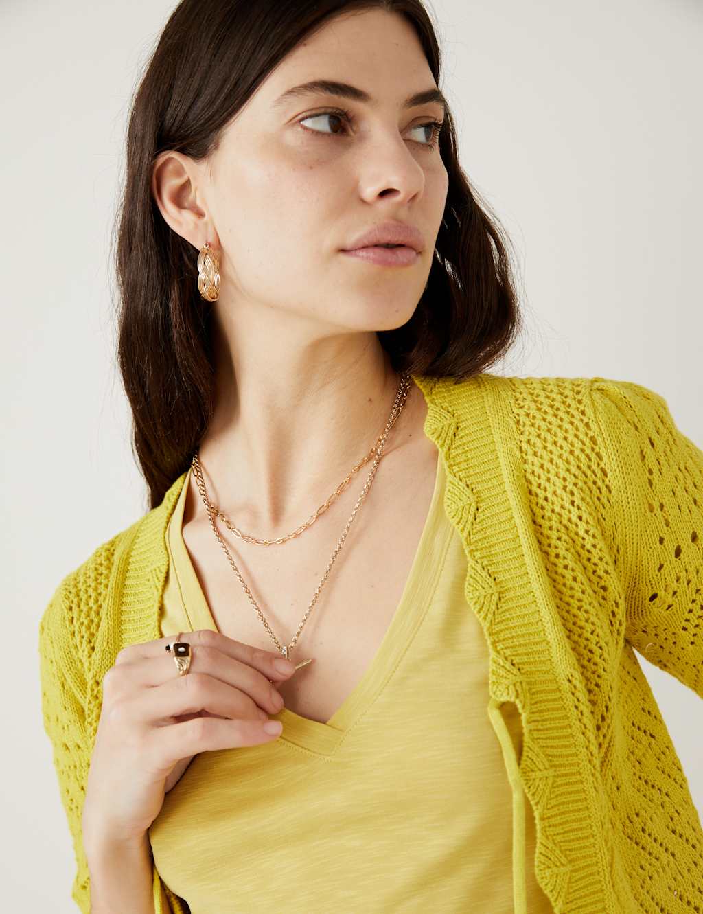 Pure Cotton Knitted V-Neck Cardigan image 3