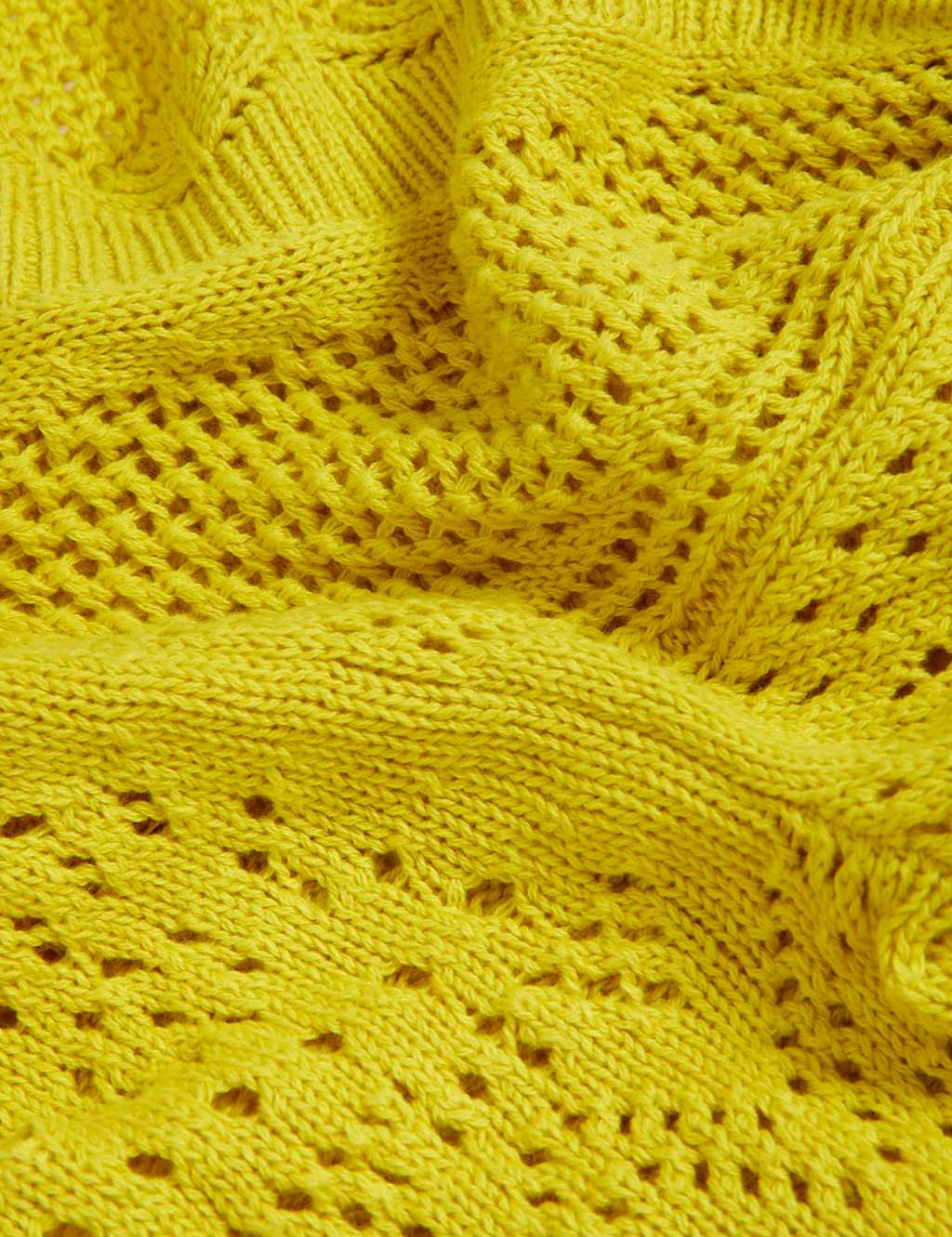 Pure Cotton Knitted V-Neck Cardigan image 5