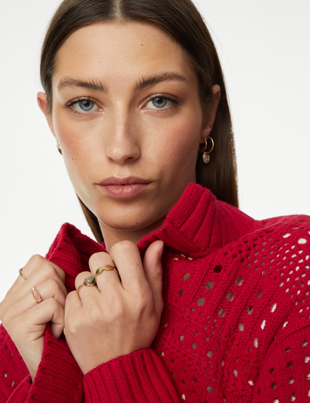 Cotton Rich Edge to Edge Pointelle Cardigan image 3
