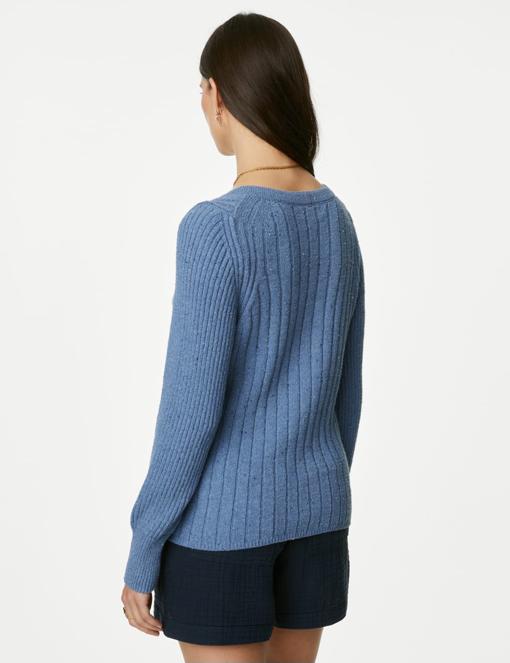Cotton Rich Scoop Neck Knitted Top image 5