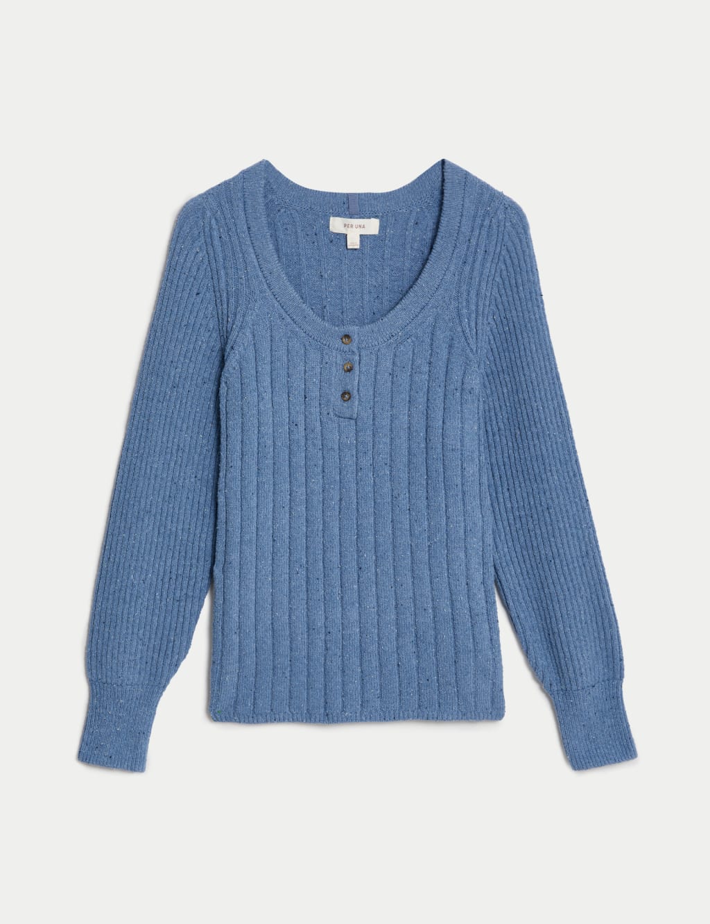 Cotton Rich Scoop Neck Knitted Top image 2