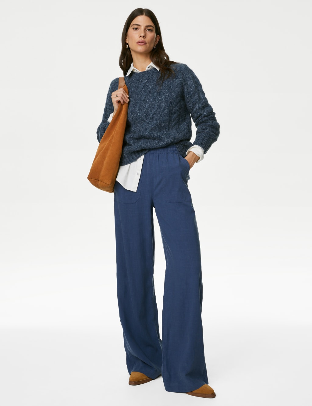 Cable Knit Jumper with Wool image 1