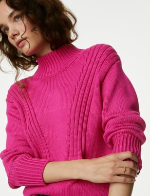 

Womens Per Una Funnel Neck Jumper - Cerise, Cerise