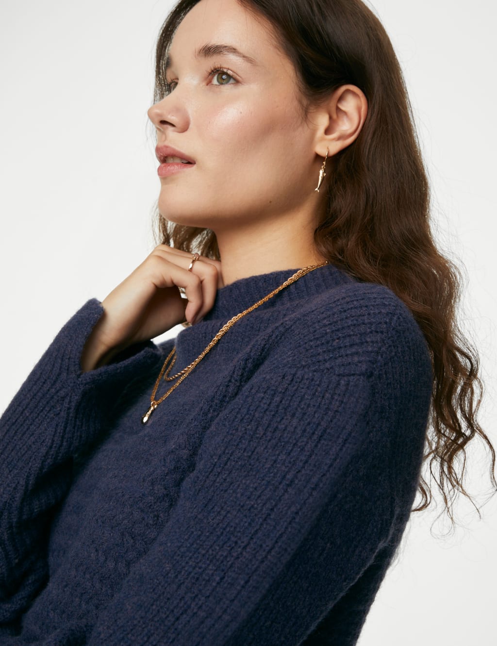 Funnel Neck Jumper with Wool image 4