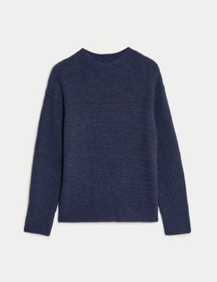 Funnel Neck Jumper with Wool