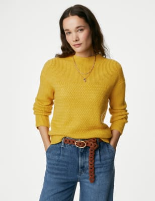 Marks and spencer mustard jumper sale