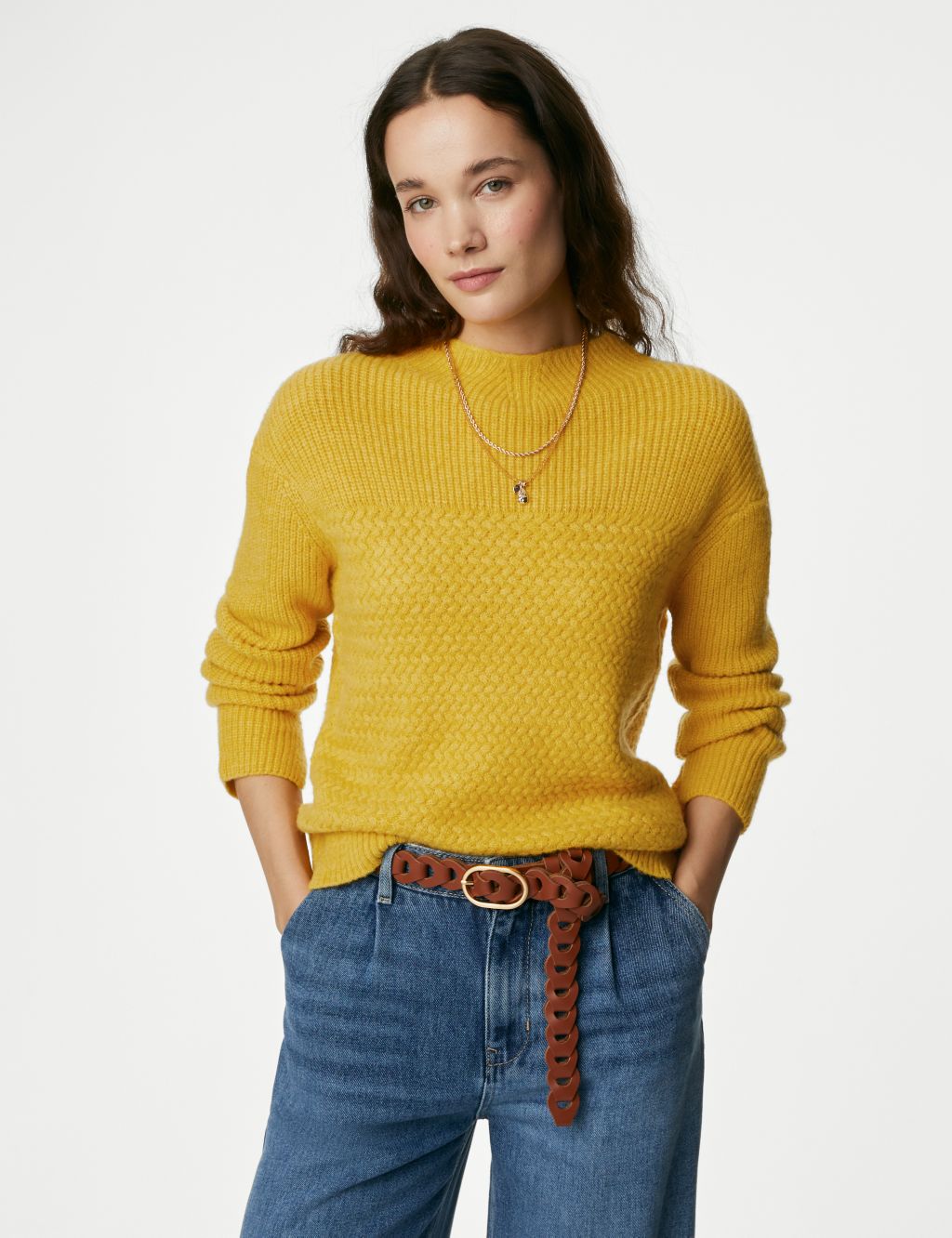 Funnel Neck Jumper with Wool image 1