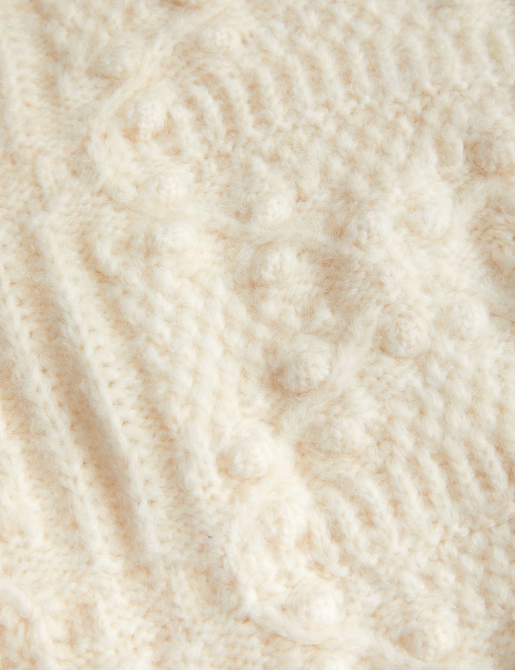 Cable Knit Longline Jumper with Wool image 7