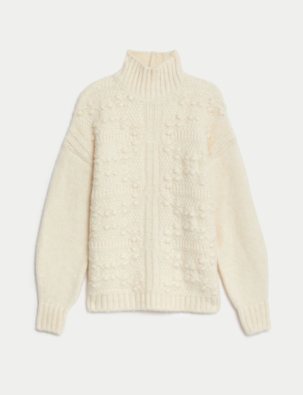 Cable Knit Longline Jumper with Wool image 2