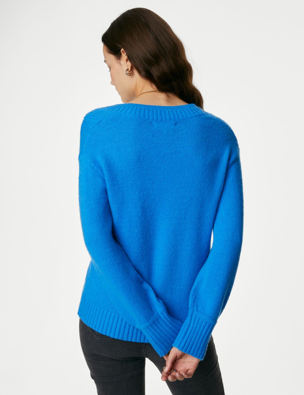 V-Neck Relaxed Jumper with Wool image 5