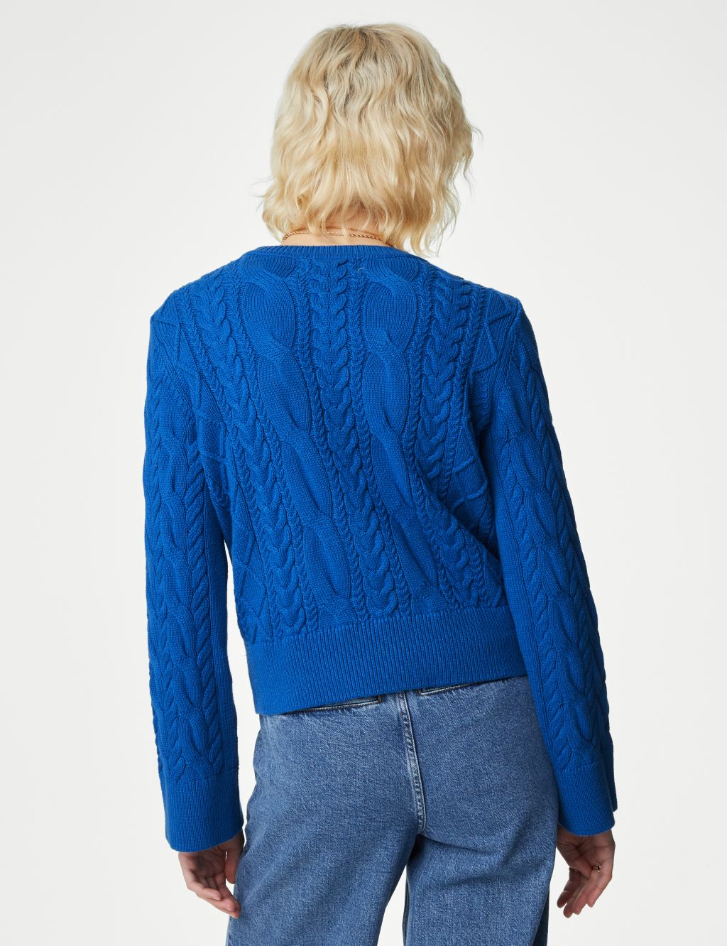 Pure Cotton Cable Knit Cardigan image 4