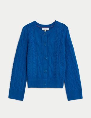 Pure Cotton Cable Knit Cardigan