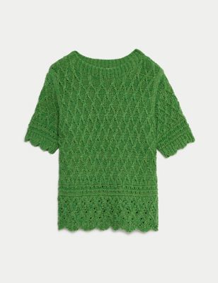 Cotton Rich Textured Knitted Top