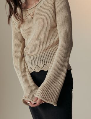 Cotton Rich Sparkly Knitted Top