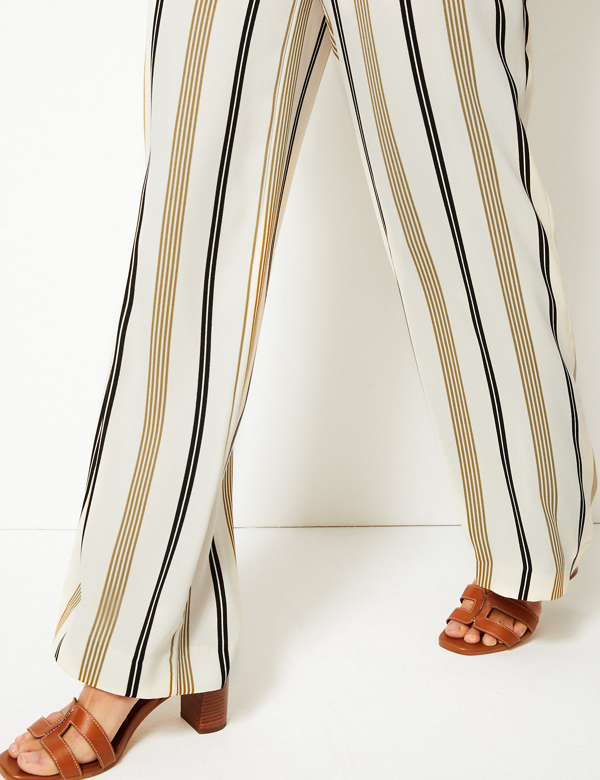 Striped Wide Leg Trousers