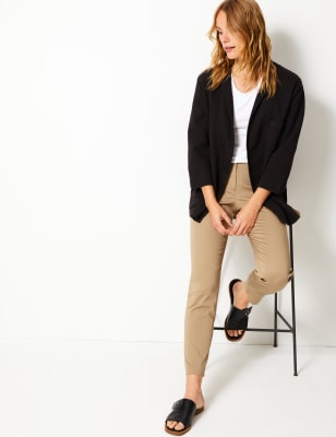 Cotton Rich Slim Leg Trousers - BE