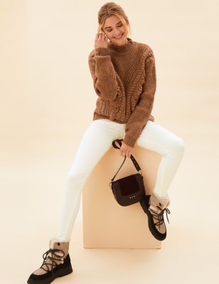 

Per Una Jeans skinny de cintura alta de Tencel™Womens - Soft White, Soft White