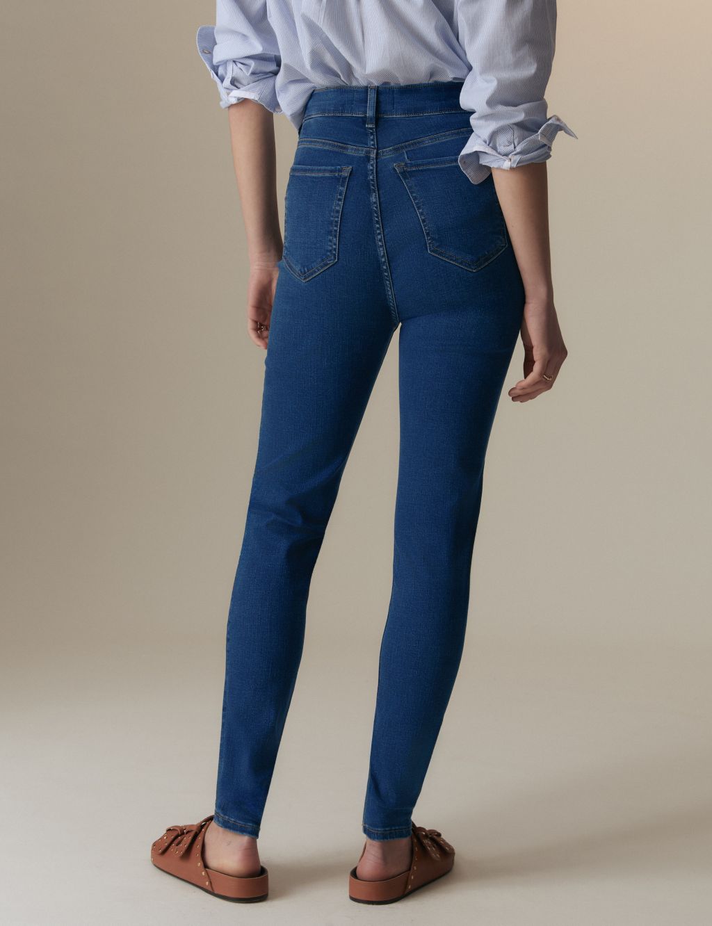 Lyocell Rich High Waisted Skinny Jeans image 4