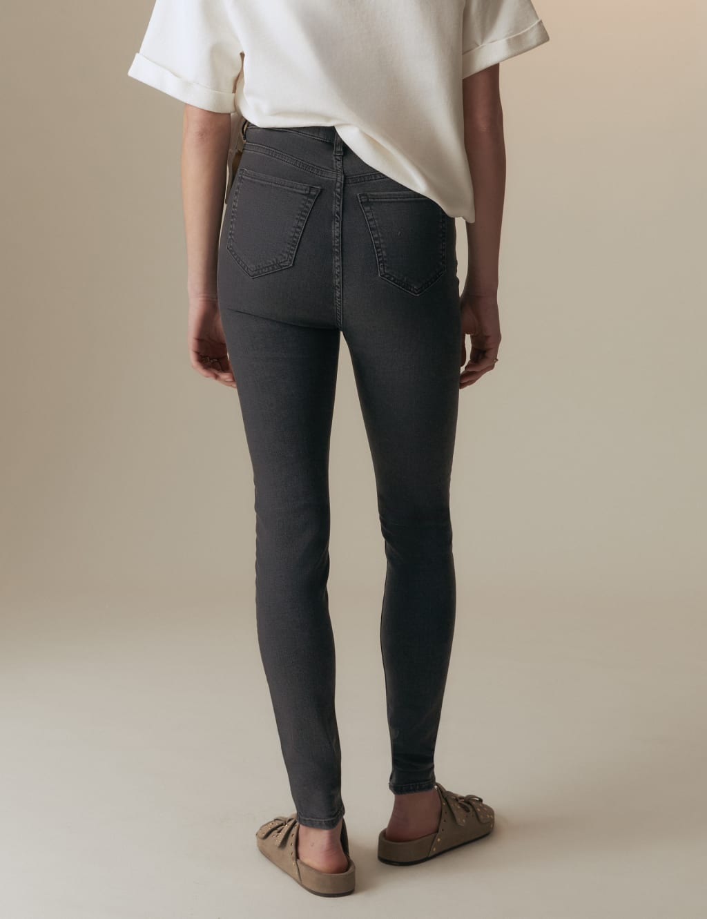 Lyocell Rich High Waisted Skinny Jeans image 4