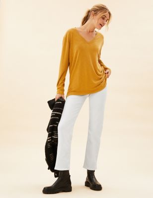 Womens Per Una Jean coupe droite en Tencel™ - Soft White