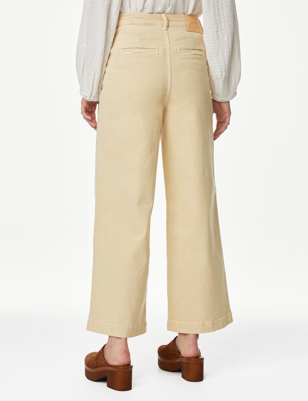 Tea Dyed Wide Leg Ankle Grazer Jeans image 3
