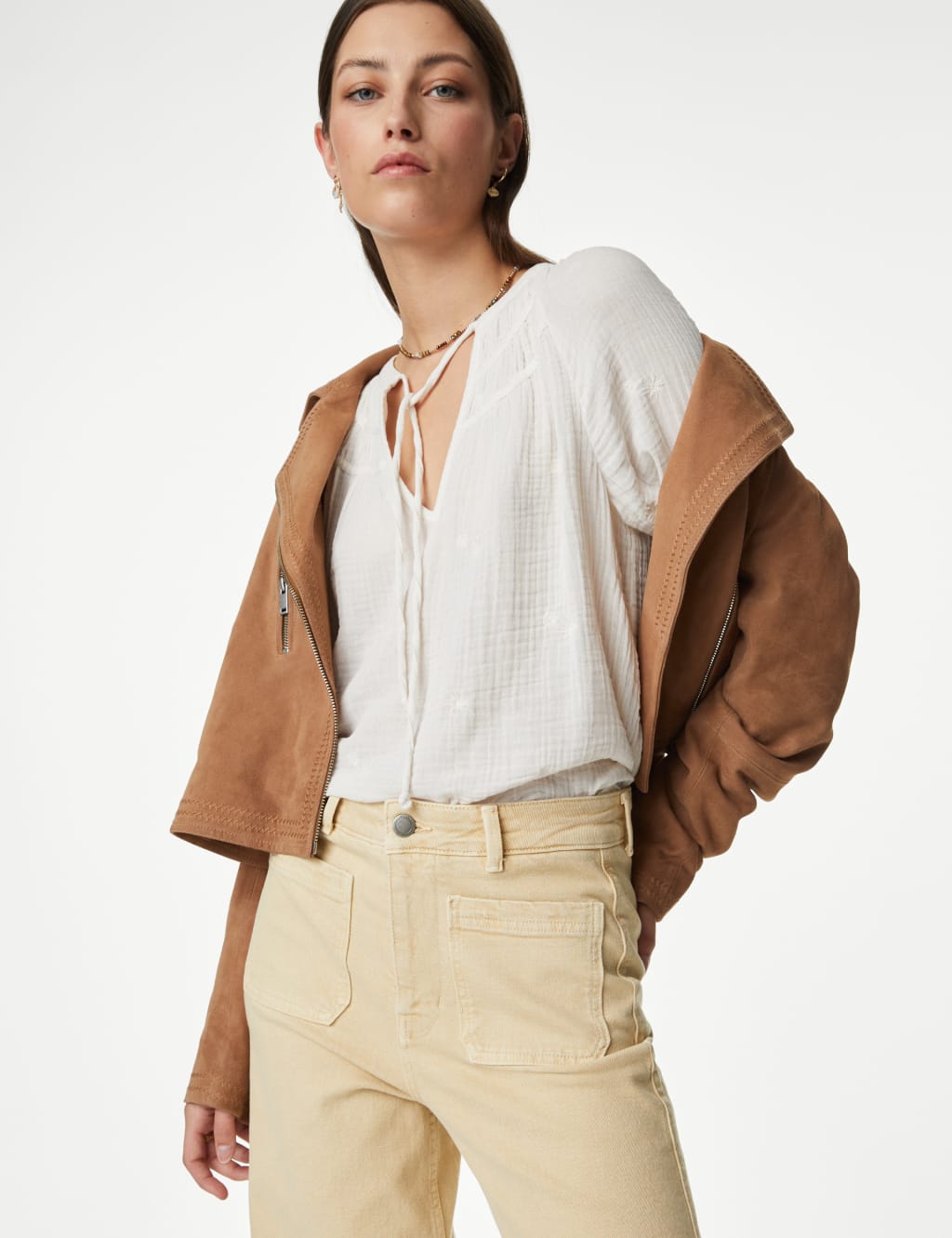 Tea Dyed Wide Leg Ankle Grazer Jeans image 5