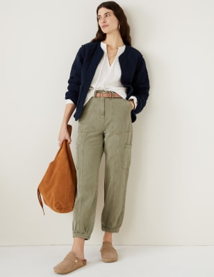 

Womens Per Una Tencel™ Blend Cargo Tapered Trousers - Faded Khaki, Faded Khaki