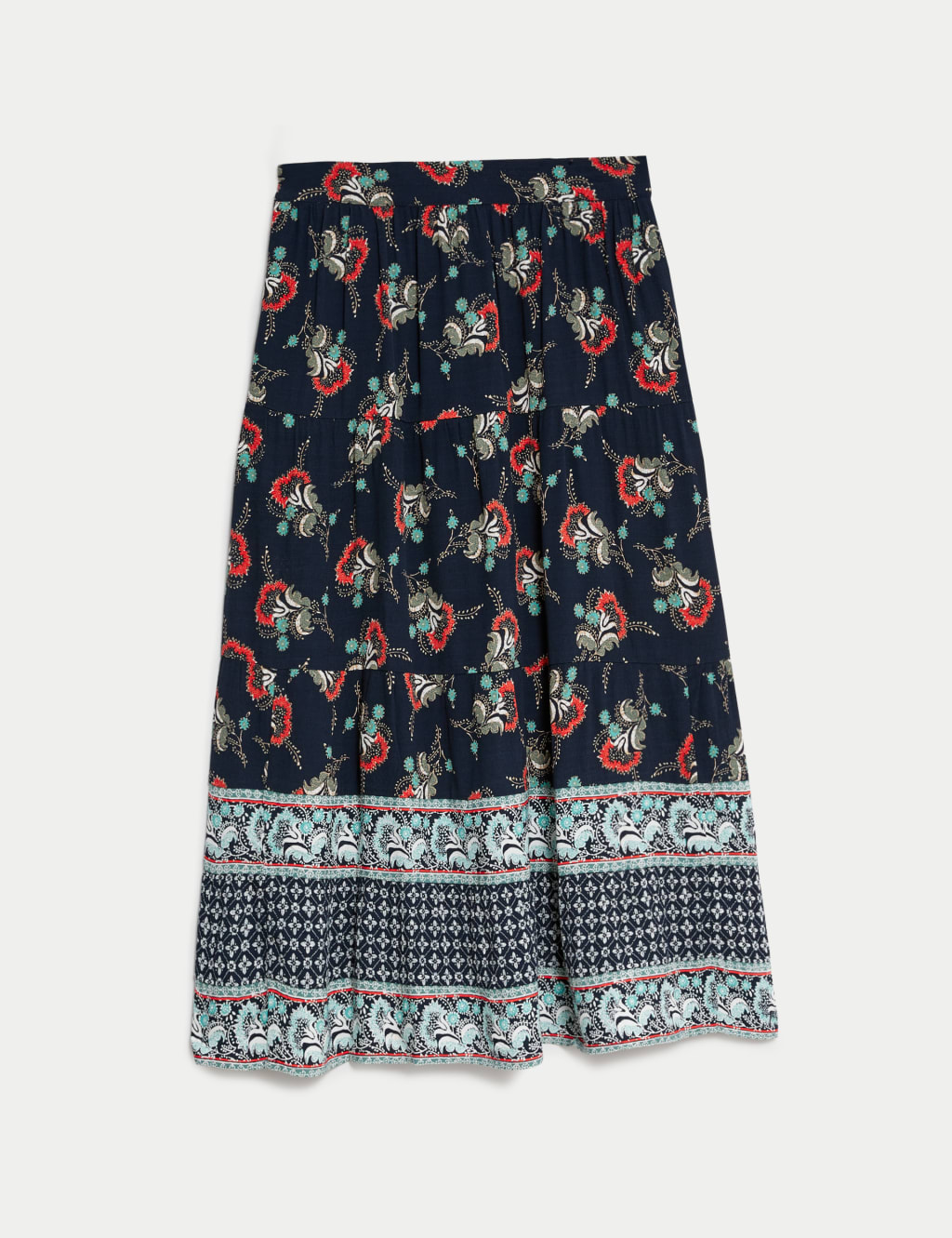 Floral Midaxi Tiered Skirt image 2