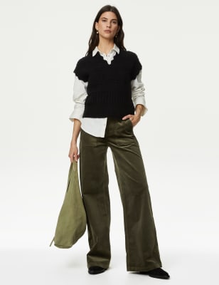 Cord Wide Leg Trousers - NZ