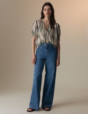 High Waisted Wide Leg Jeans