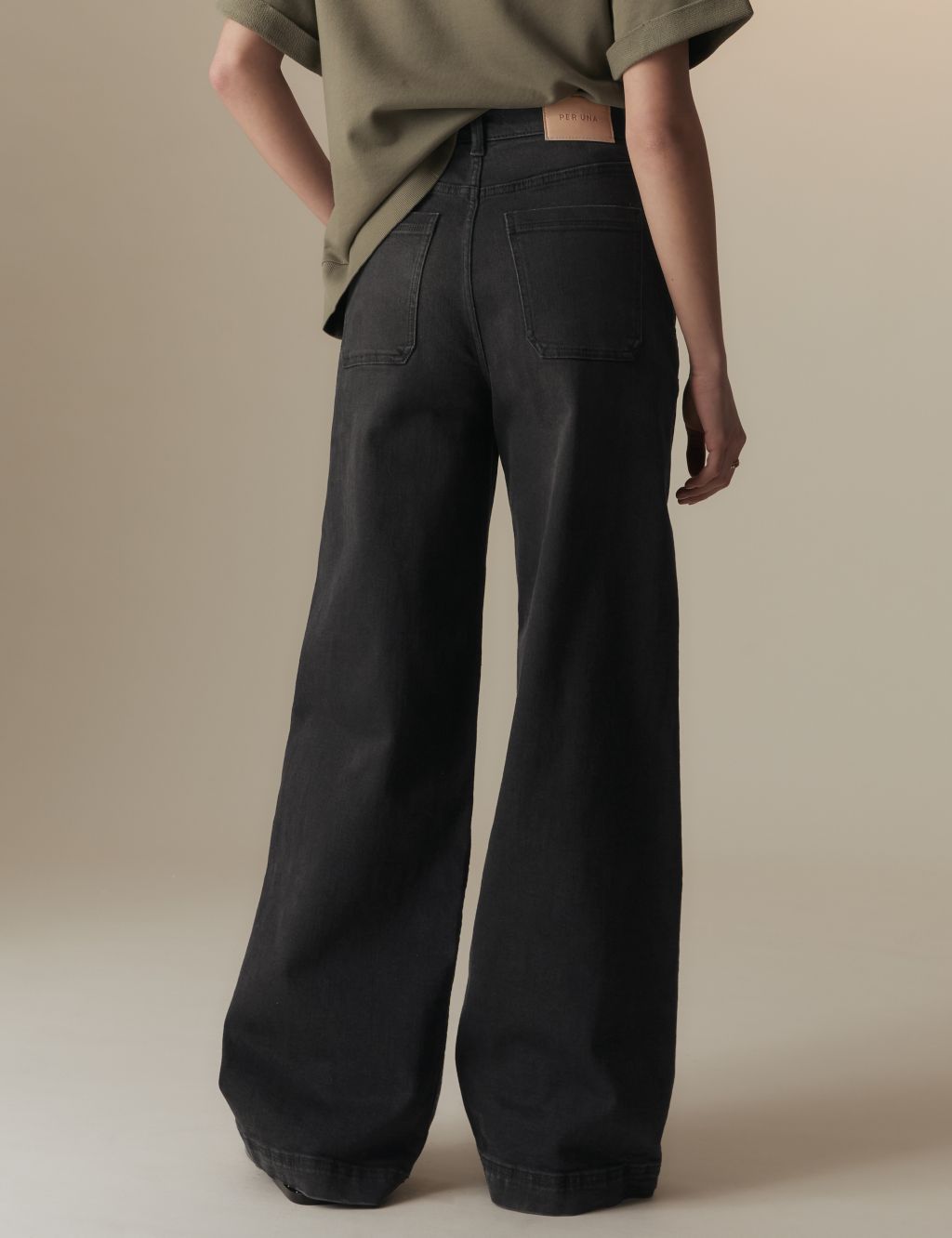 High Waisted Wide Leg Jeans image 6