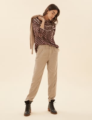 

Womens Per Una Knöchellange Cordhose mit hohem Baumwollanteil - Neutral, Neutral