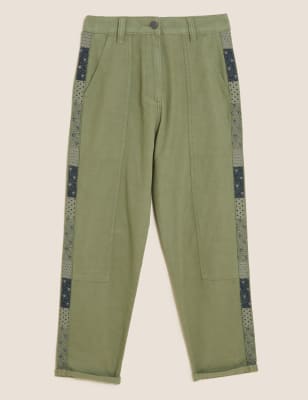 Cotton Rich Corduroy Ankle Grazer Trousers | Per Una | M&S