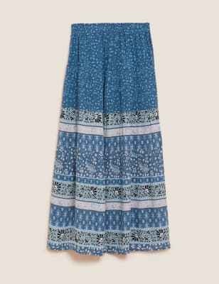 

Womens Per Una Floral Maxi A-Line Skirt - Green Mix, Green Mix