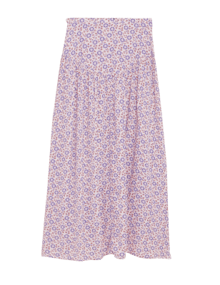 

Womens Per Una Floral Maxi Skirt - Light Pink Mix, Light Pink Mix