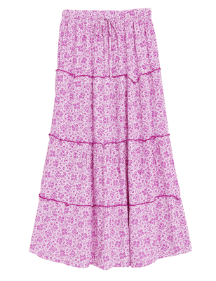 

Per Una Falda floral maxi a media pierna en capasWomens - Pink Mix, Pink Mix