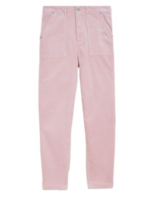 

Womens Per Una Corduroy Tapered Ankle Grazer Trousers - Pink Shell, Pink Shell