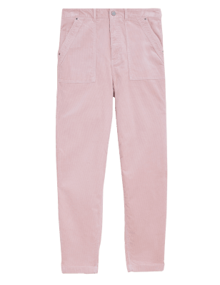 

Womens Per Una Corduroy Tapered Ankle Grazer Trousers - Pink Shell, Pink Shell