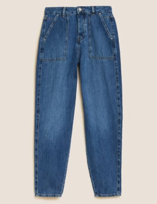 High Waisted Tapered Jeans | Per Una | M\u0026S