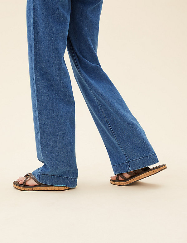 Tencel™ Rich High Waisted Wide Leg Jeans
