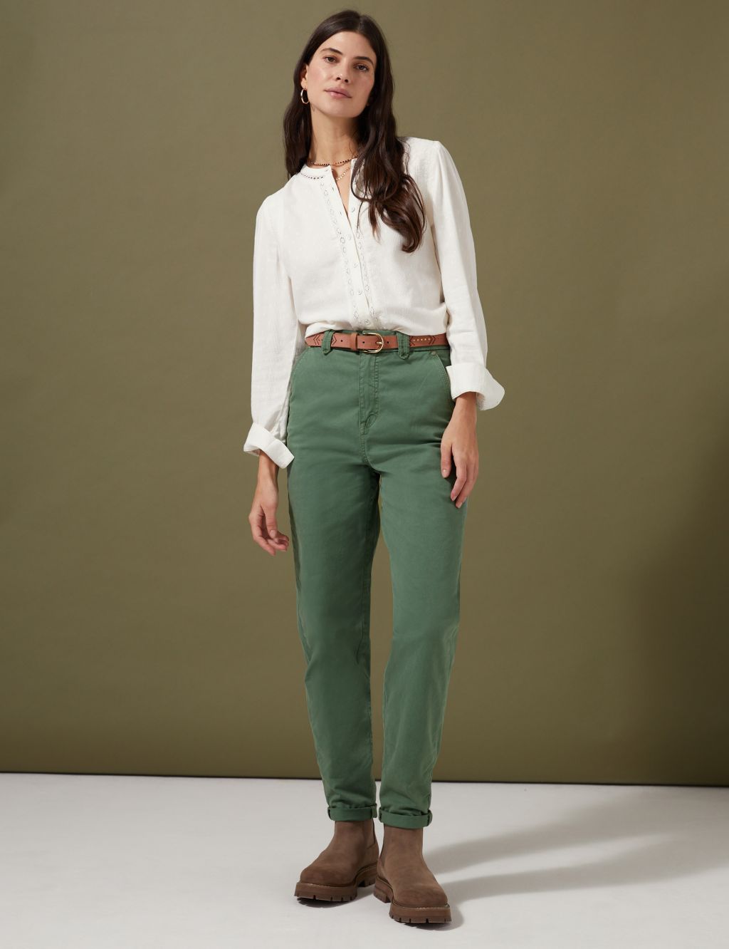 Cotton Rich Tapered Chinos image 2