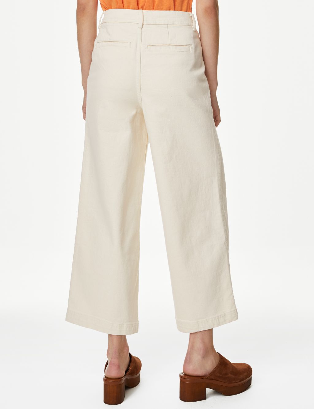High Waisted Wide Leg Cropped Jeans image 4