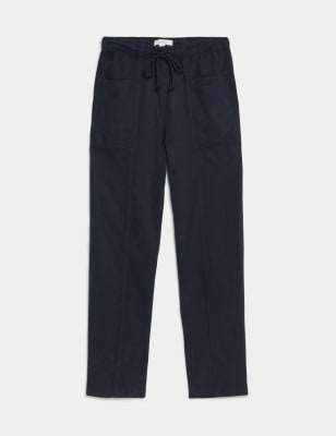 Straight Leg Woven Joggers