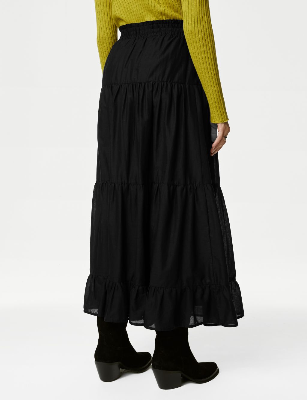 Pure Cotton Maxi Tiered Skirt image 5