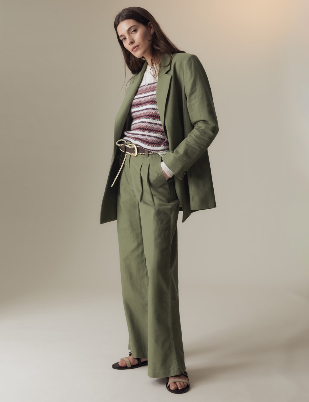 Buy Green Trousers & Pants for Women by Marks & Spencer Online