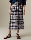 Satin Printed Midaxi Slip Skirt