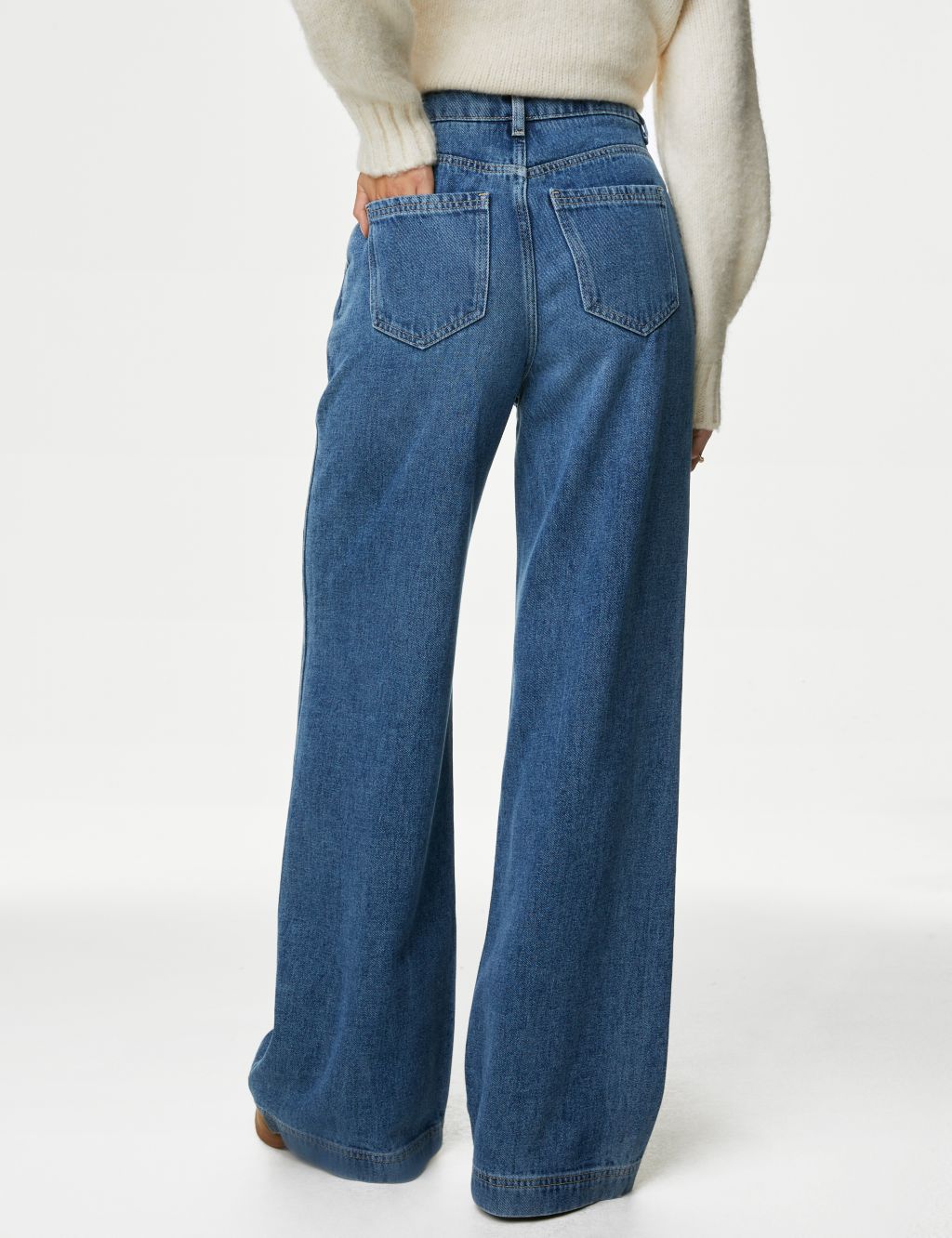 Lyocell™ Rich High Waisted Wide Leg Jeans image 5