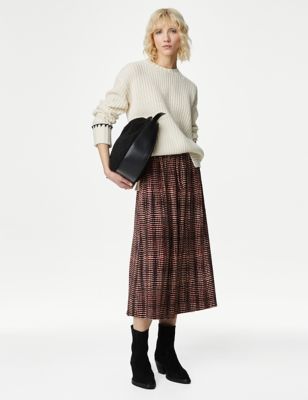 Printed Midaxi Slip Skirt